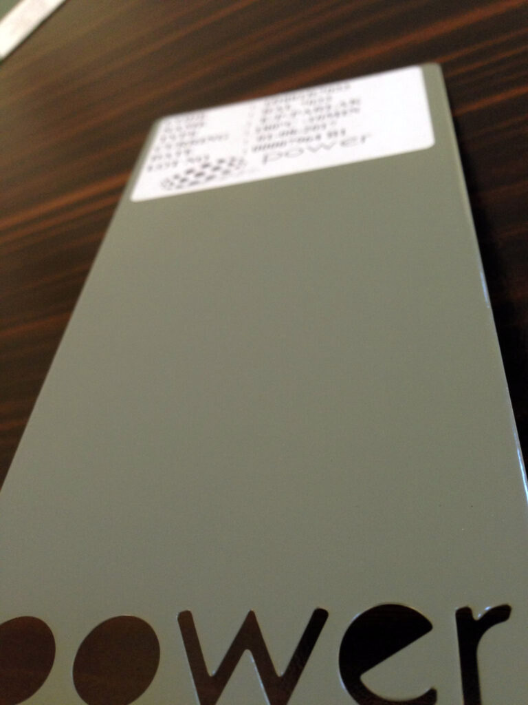 Cement grey colour sample plate RAL 7033