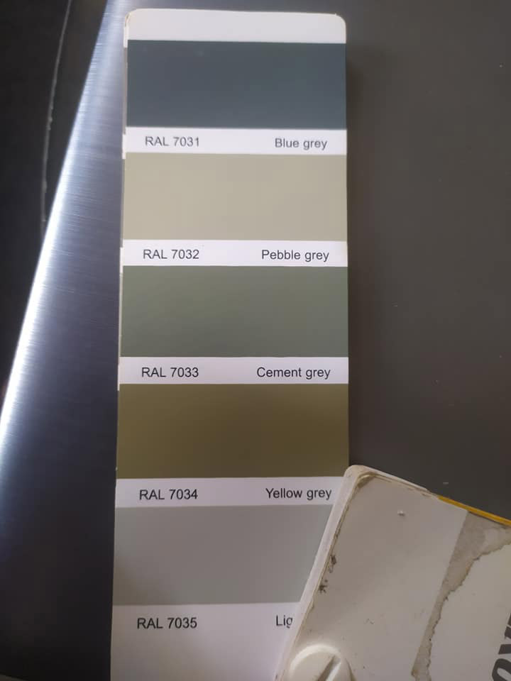 Cement grey RAL 7033 colour swatch