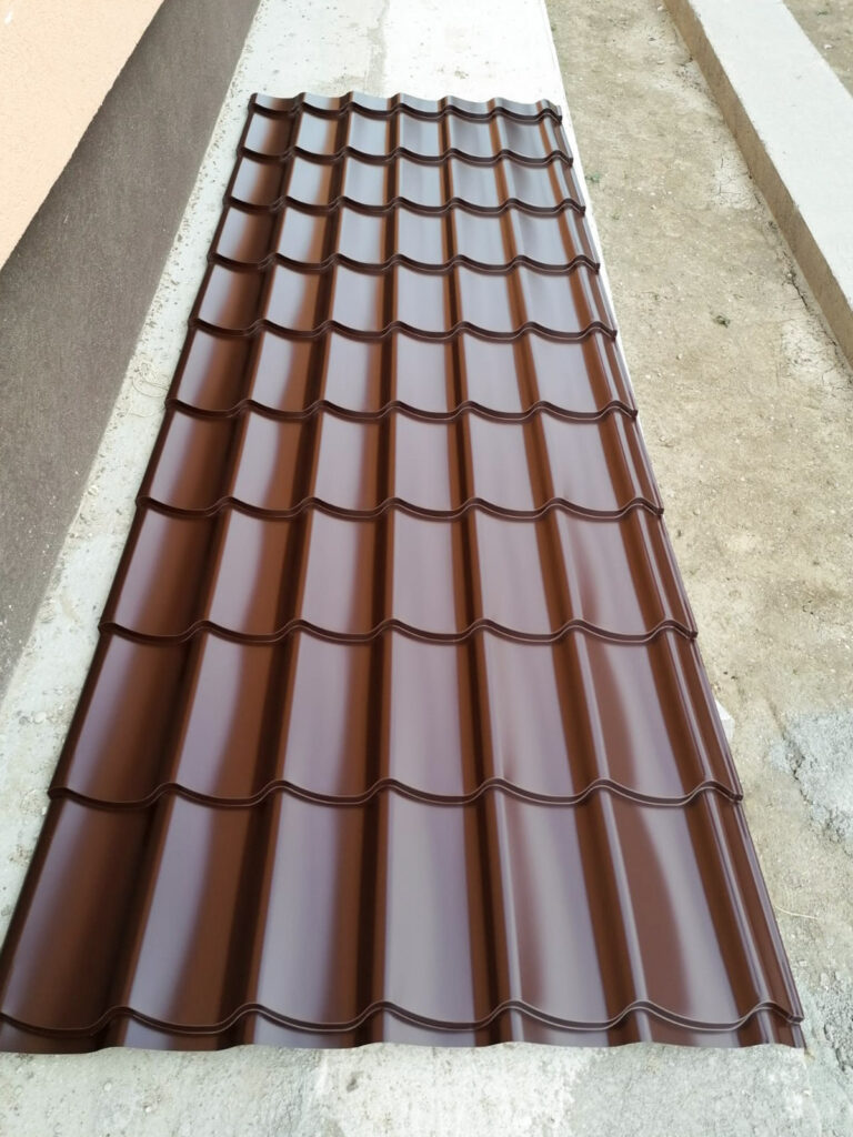 Chocolate brown colour roof segment RAL 8017
