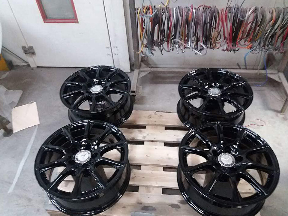 RAL 9005 mb alloy wheels jet black colour
