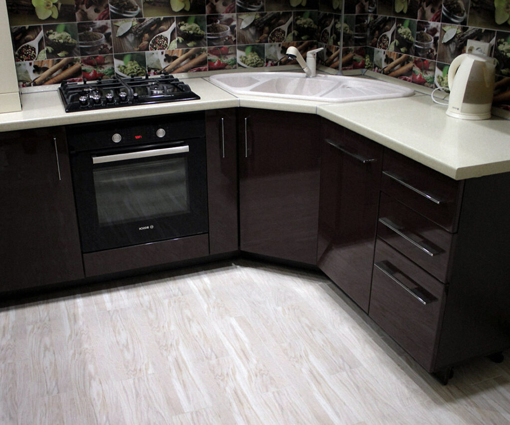 RAL8019 Grey brown kitchen