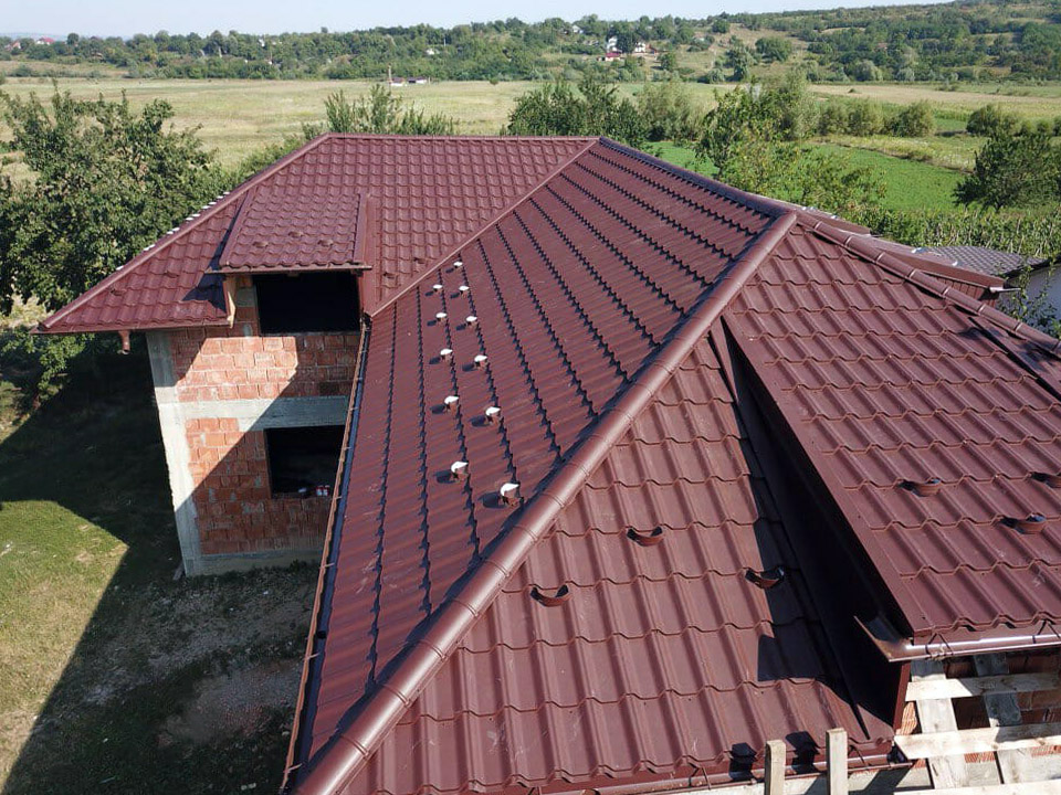 Roof colour chocolate brown RAL 8017 shade